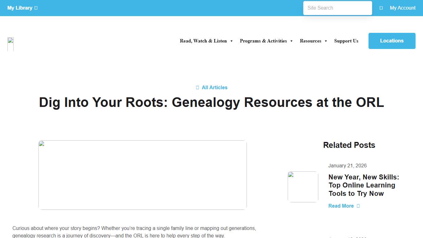 Dig Into Your Roots: Genealogy Resources at the ORL Okanagan Regional Library